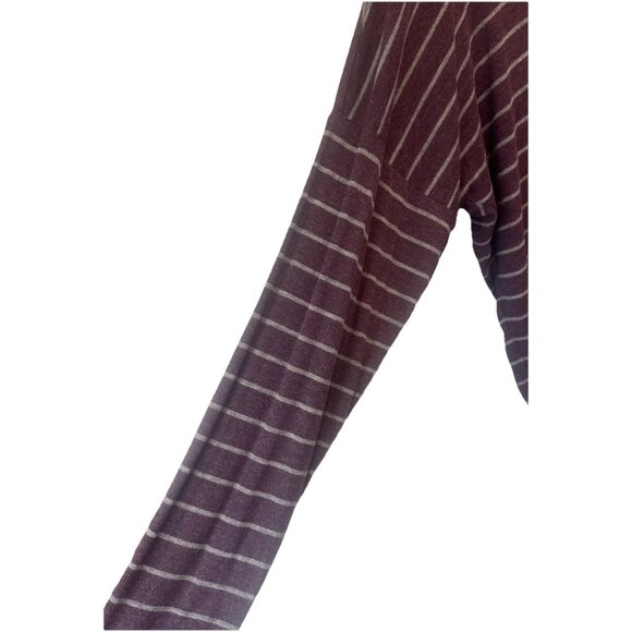 CAbi Womens Serenity Plum Stripe Long Sleeve Top Medium Classic Comfy Casual - Picture 3 of 10